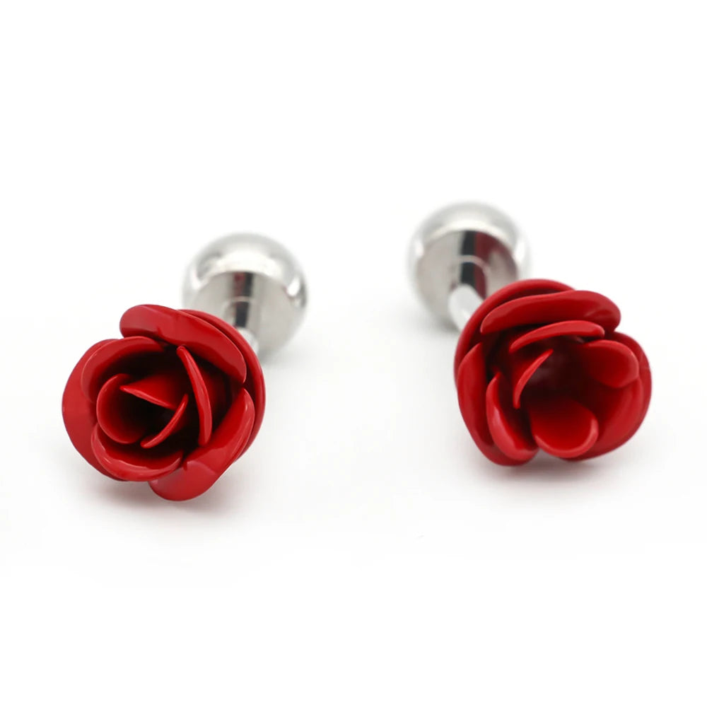 Red Rose Cufflinks