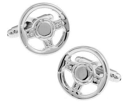 Steering Wheel Cufflinks - Crazy Sock Thursdays