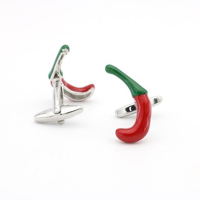 Chili Pepper Cufflinks - Crazy Sock Thursdays